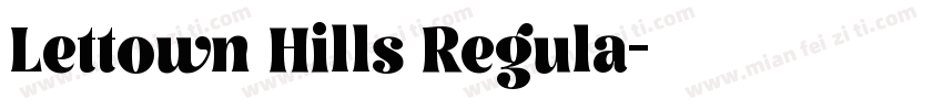 Lettown Hills Regula字体转换